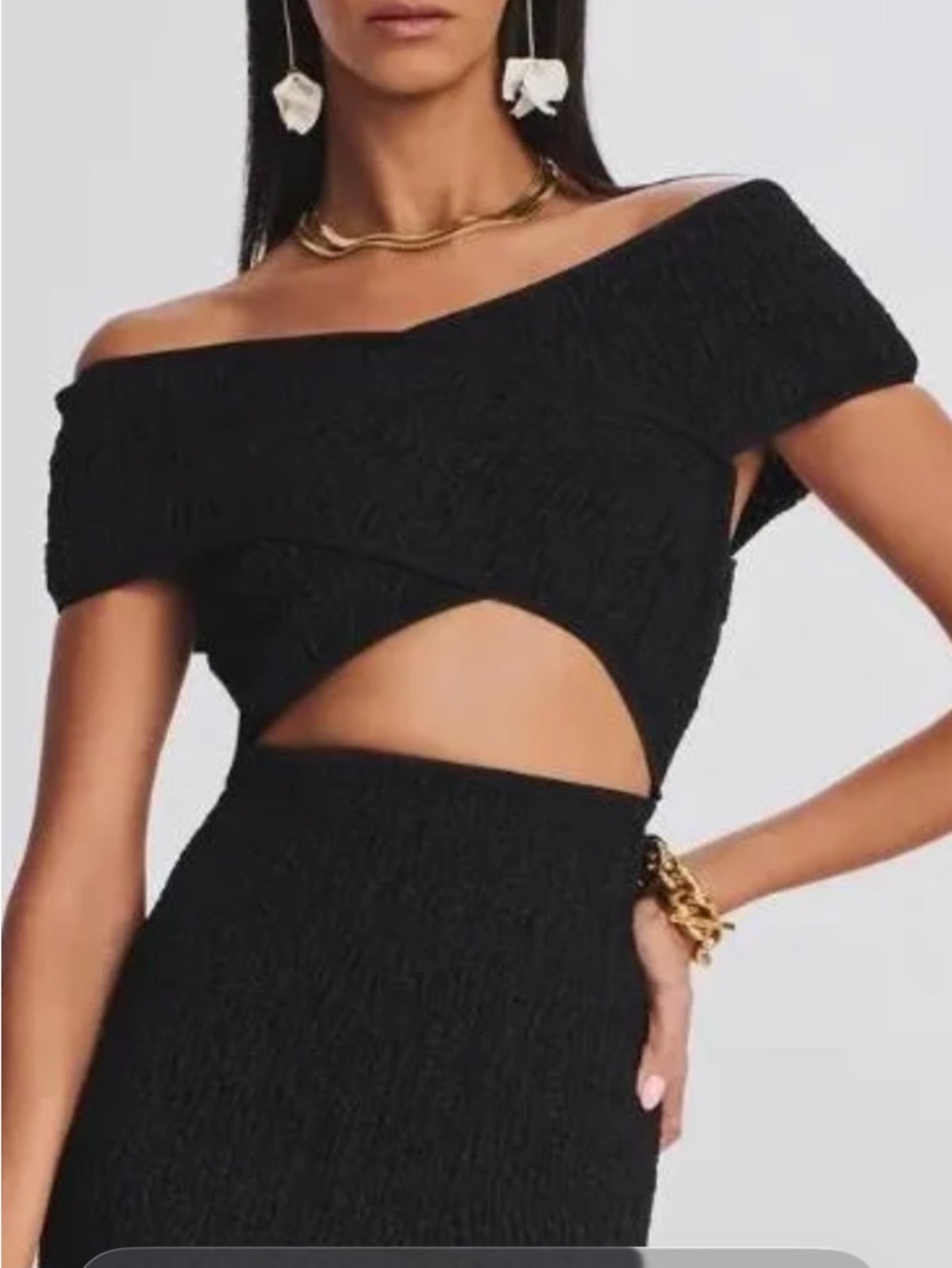 Charo Ruiz Nella Off-Shoulder Black top